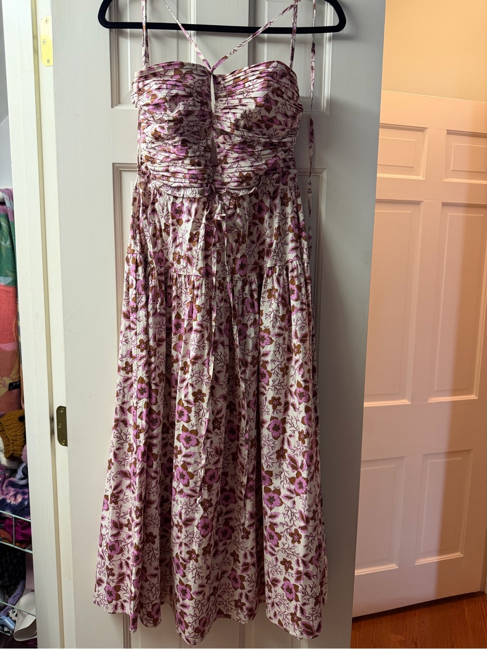 Jason Wu Pink and Cream Floral Midi Dress